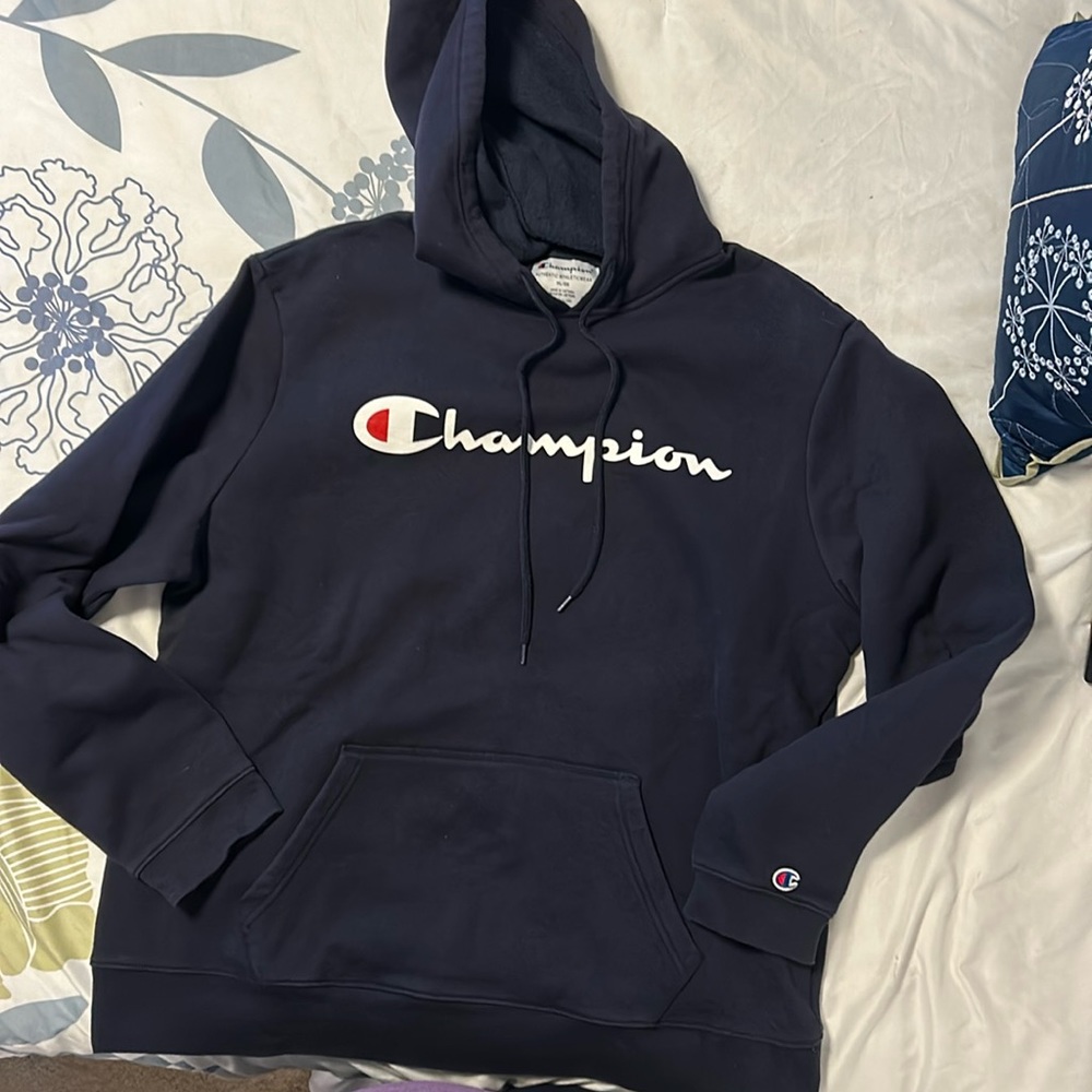 Champion sweatshirt hoodie adult XL NAVY BLUE